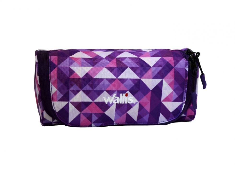 Estuche multiusos, cuadros morados con rosa, Wallis