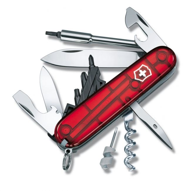 NAVAJA CYBERTOOL S ROJA TRANSLUCIDO VICTORINOX 1.7605.T