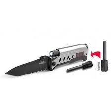 [K900638] Navaja de bloqueo manual,  metal plata con clip Wallis