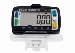 [PO270309] Podómetro deluxe, 11 funciones, negro traslúcido, Wallis