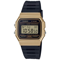 [F-91WM-9ACF] Reloj CASIO Mens Classic Digi Resin Blk/G F-91WM-9ACF