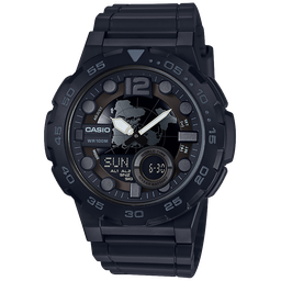 [AEQ-100W-1BVCF] Reloj CASIO Mens World-time AD Resin Black AEQ-100W-1BVCF