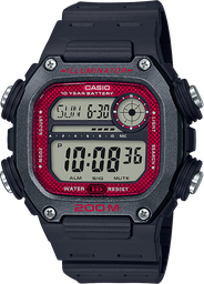 [DW-291H-1BVCF] Reloj Casio  RELOJ CASIO MEN'S D RESIN BLK/RED DW-291H-1BVCF