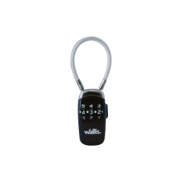 [A810309] CANDADO COMBUSB/EQUIPAJE,CABLE,3 DISCOS,NEGRO