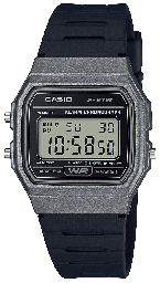 [F-91WM-1BCF] CASIO CLASSIC RESIN BLK/SIL F-91WM-1BCF