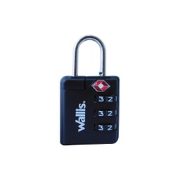 [A810319] Candado Wallis comb TSA 3 Discos Negro A810319