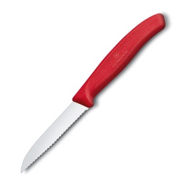 [6.7431] Cuchillo Swiss Classic Mondador Filo Dentado Rojo Victorinox