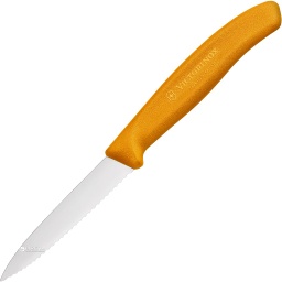 [6.7636.L119] Cuchillo Swiss Classic Mondador de 8 cm con punta centrada y filo dentado Naranja Victorinox