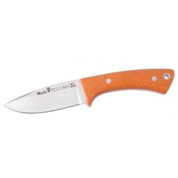 [V0000390] Cuchillo de caza mango Micarta naranja MUELA V0000390