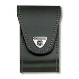 [500757] FUNDA DE PIEL NEGRA CON ESPACIO PARA LINTERNA  SOLITAIRE Y PIEDRA PARA AFILAR PARA HERRAMIENTA DE 91 MM DE 5 A 8 CAPAS VICTORINOX