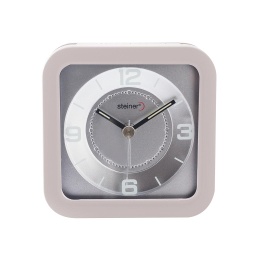 [ML09504-S] Reloj Steiner Despertador análogo plata Led ML09504-S