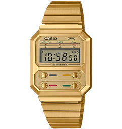 [A100WEG-9AVT] Reloj CASIO Vintage Revival Metal DIGI GLD A100WEG-9AVT