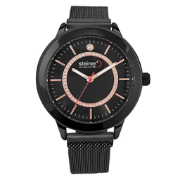 [ST22748WQ] Reloj Steiner DAMA CORREA ACERO 3ATM NEGRO ST22748WQ