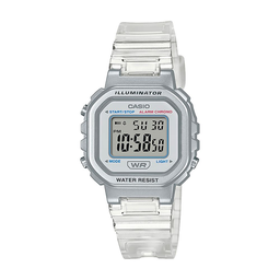 [LA-20WHS-7ACF] L'S SQURE DIGI RESIN WHT/CLEAR CASIO LA-20WHS-7ACF