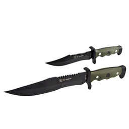 [3004-K] Set de cuchillos "Combate", con funda de cuero, acero inoxidable, dureza AN58, MN 3004-k