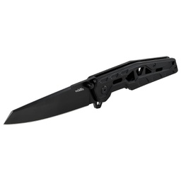 [K900384] NAVAJA C/MANGO ALUMINIO, HOJA NEGRA LISA K900384