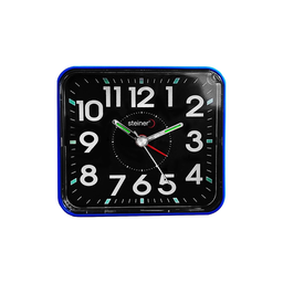 [BM09401BL] RELOJ DESPERTADOR ANALOGO,LUZ LED, AZUL, 9.0 CM Steiner BM09401BL
