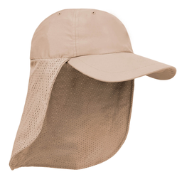 [C9211195] Gorra pescador c/faldón de malla  back to nature khaky C9211195
