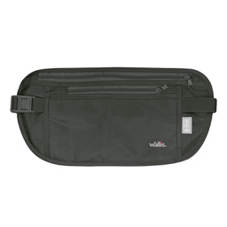 [K0303315] Cartera de seguridad con correa para cintura, protección RFID, negro Wallis K0303315