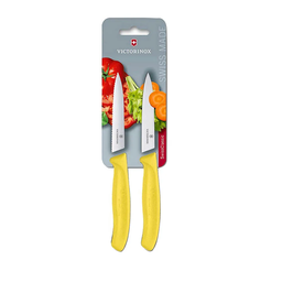 [6.7796.L8B] SwissClassic cuchillo p.verdura,10cm,1dent+1normal,amaril,Blister  6.7796.L8B