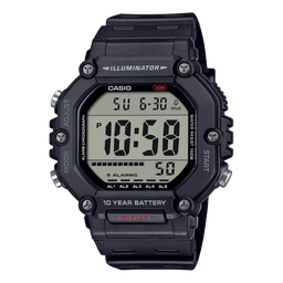 [AE-1600H-1AVCF] Casio LRG LCD SQR RSN BLK AE-1600H-1AVCF