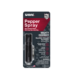 [MD-BK-02] GAS PIMIENTA LLAVERO CHICO 5 GRMS. NEGRO MARCA SABRE MD-BK-02