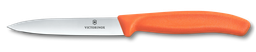 [6.7709.C1] Swiss Classic, paring knife, 10cm, straight, pointed tip, orange 6.7709.C1