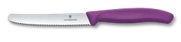 [6.7835.C1] Swiss Classic tomato &amp; table knife, 11cm, wavy, purple 6.7835.C1