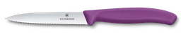 [6.7735.C1] Swiss Classic, paring knife, 10cm, wavy, pointed tip, purple 6.7735.C1