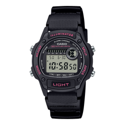 [W-220H-1A2VCF] MID-SIZE DIGI RESIN BLK/RED W-220H-1A2VCF