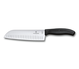 [6.8523.17] SwissClassic Santoku alvéolos 17 cm negro 6.8523.17