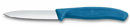 [6.7602.C1] Swiss Classic, paring knife, 8cm, straight, pointed tip, blue 6.7602.C1