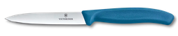 [6.7702.C1] Swiss Classic, paring knife, 10cm, straight, pointed tip, blue 6.7702.C1