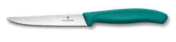 [6.7234.C1] Swiss Classic, steak &amp; pizza knife, 11cm, wavy, green 6.7234.C1