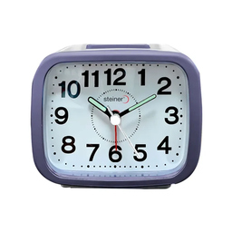 [TB208PP] RELOJ DESPERTADOR ANÁLOGO,8.6,LUZ,MORADO TB208PP