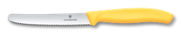 [6.7838.C1] Swiss Classic, tomato &amp; table knife, 11cm, wavy, yellow 6.7838.C1