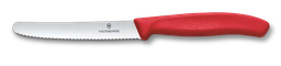 [6.7831.C1] Swiss Classic, tomato &amp; table knife, 11cm, wavy, red 6.7831.C1
