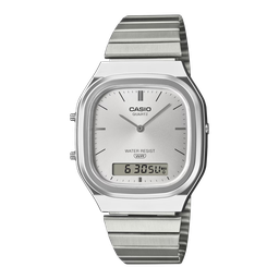 [AQ-240E-7ACF] VINTAGE ANA-DIGI METAL SIL/WHT CASIO AQ-240E-7ACF
