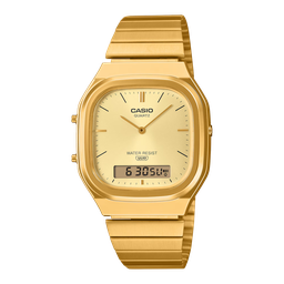 [AQ-240EG-9ACF] VINTAGE ANA-DIGI METAL GLD/GLD CASIO AQ-240EG-9ACF