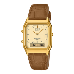 [AQ-230EGL-9ACF] CASIO VINTAGE AD LETHER WHT/BRN AQ-230EGL-9ACF