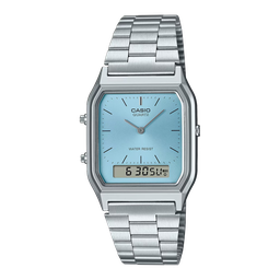 [AQ-230A-2A1MQYCF] VINTAGE AD METAL SIL/LBLU AQ-230A-2A1MQYCF CASIO