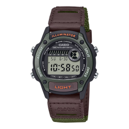 [W-220HF-3AVCF] MID-SIZE DIGI CLOTH GRN W-220HF-3AVCF Casio