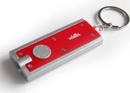 [H270107] Llavero con luz LED, rojo, Wallis